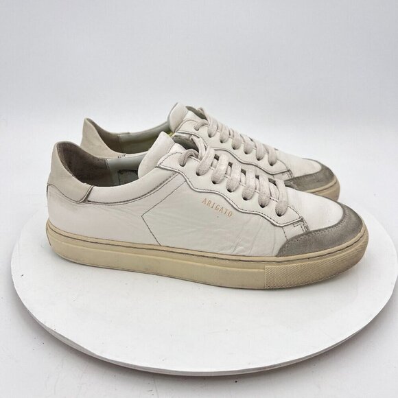 Axel Arigato Clean 90 Women Sz 7.5 White Leather Grey Suede Low Top Casual Shoes - Picture 4 of 14